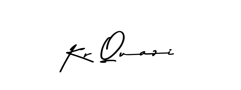 Create a beautiful signature design for name Kr Quazi. With this signature (Asem Kandis PERSONAL USE) fonts, you can make a handwritten signature for free. Kr Quazi signature style 9 images and pictures png