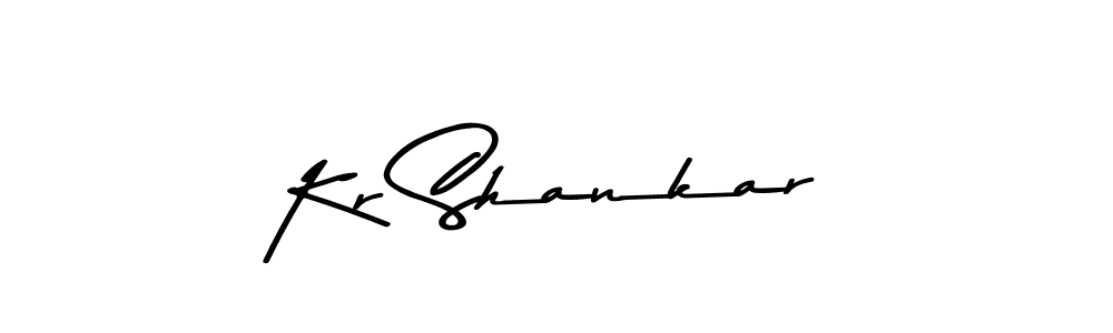 Create a beautiful signature design for name Kr Shankar. With this signature (Asem Kandis PERSONAL USE) fonts, you can make a handwritten signature for free. Kr Shankar signature style 9 images and pictures png