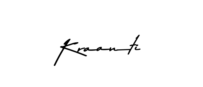 Use a signature maker to create a handwritten signature online. With this signature software, you can design (Asem Kandis PERSONAL USE) your own signature for name Kraanti. Kraanti signature style 9 images and pictures png
