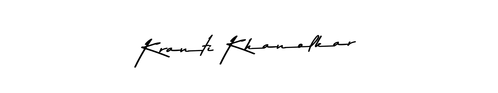 The best way (Asem Kandis PERSONAL USE) to make a short signature is to pick only two or three words in your name. The name Kranti Khanolkar include a total of six letters. For converting this name. Kranti Khanolkar signature style 9 images and pictures png
