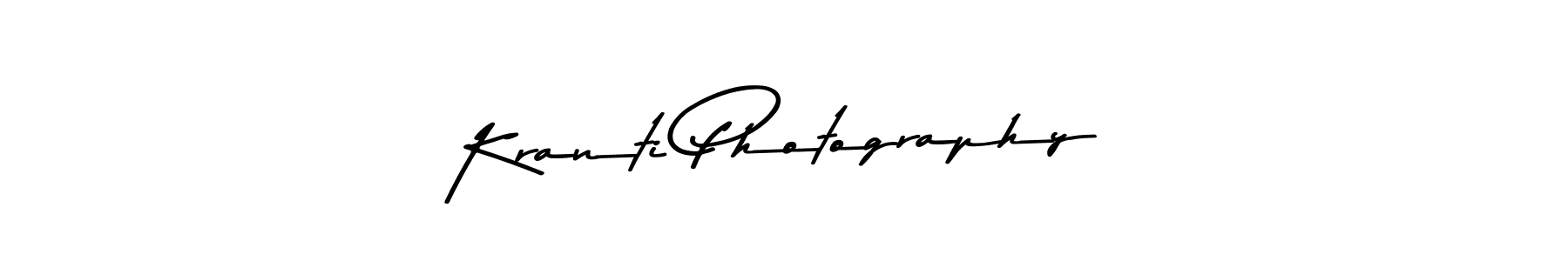 Use a signature maker to create a handwritten signature online. With this signature software, you can design (Asem Kandis PERSONAL USE) your own signature for name Kranti Photography. Kranti Photography signature style 9 images and pictures png