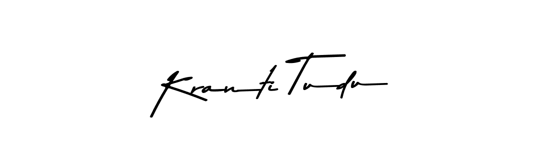Asem Kandis PERSONAL USE is a professional signature style that is perfect for those who want to add a touch of class to their signature. It is also a great choice for those who want to make their signature more unique. Get Kranti Tudu name to fancy signature for free. Kranti Tudu signature style 9 images and pictures png