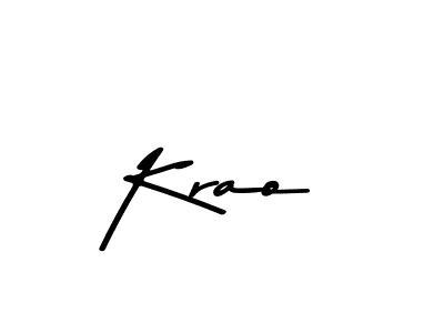 Krao stylish signature style. Best Handwritten Sign (Asem Kandis PERSONAL USE) for my name. Handwritten Signature Collection Ideas for my name Krao. Krao signature style 9 images and pictures png