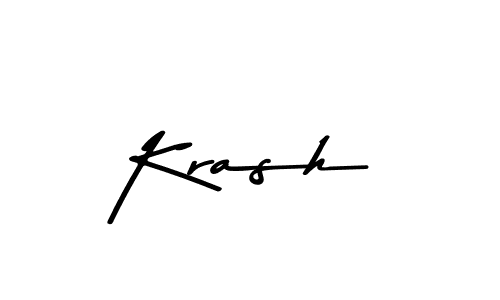 Make a beautiful signature design for name Krash. With this signature (Asem Kandis PERSONAL USE) style, you can create a handwritten signature for free. Krash signature style 9 images and pictures png