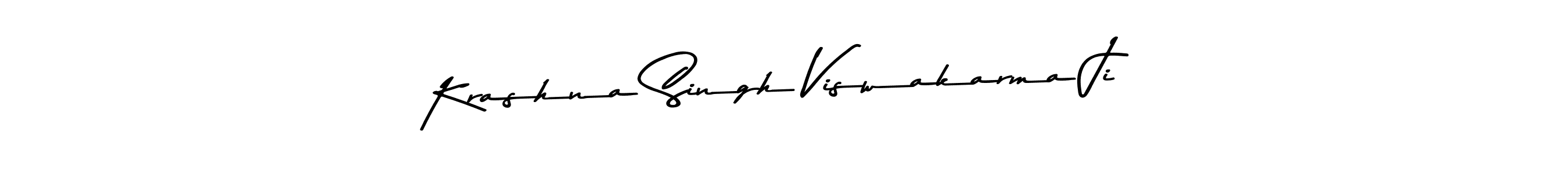 How to make Krashna Singh Viswakarma Ji name signature. Use Asem Kandis PERSONAL USE style for creating short signs online. This is the latest handwritten sign. Krashna Singh Viswakarma Ji signature style 9 images and pictures png