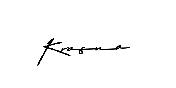 How to make Krasna name signature. Use Asem Kandis PERSONAL USE style for creating short signs online. This is the latest handwritten sign. Krasna signature style 9 images and pictures png