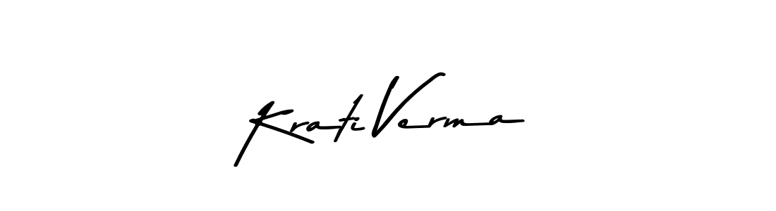 Design your own signature with our free online signature maker. With this signature software, you can create a handwritten (Asem Kandis PERSONAL USE) signature for name Krati Verma. Krati Verma signature style 9 images and pictures png
