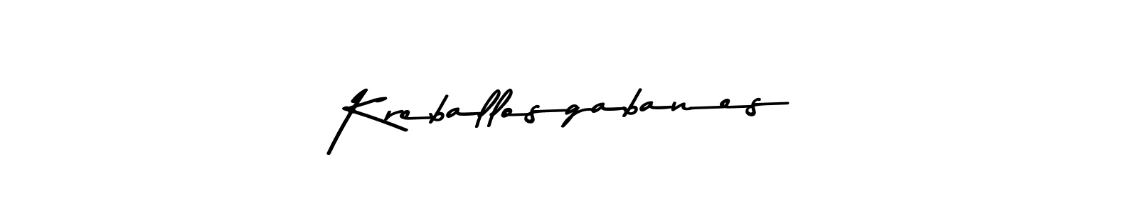 Use a signature maker to create a handwritten signature online. With this signature software, you can design (Asem Kandis PERSONAL USE) your own signature for name Kreballosgabanes. Kreballosgabanes signature style 9 images and pictures png