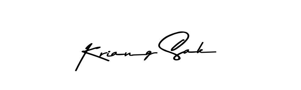 Make a beautiful signature design for name Kriang Sak. With this signature (Asem Kandis PERSONAL USE) style, you can create a handwritten signature for free. Kriang Sak signature style 9 images and pictures png