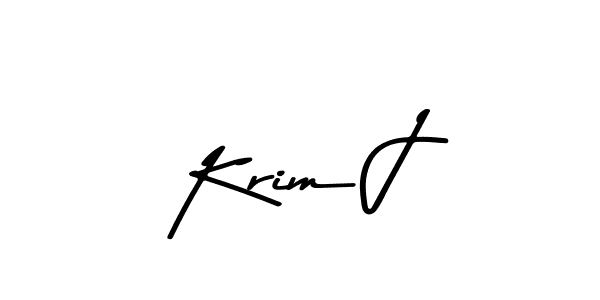 Make a beautiful signature design for name Krim J. With this signature (Asem Kandis PERSONAL USE) style, you can create a handwritten signature for free. Krim J signature style 9 images and pictures png