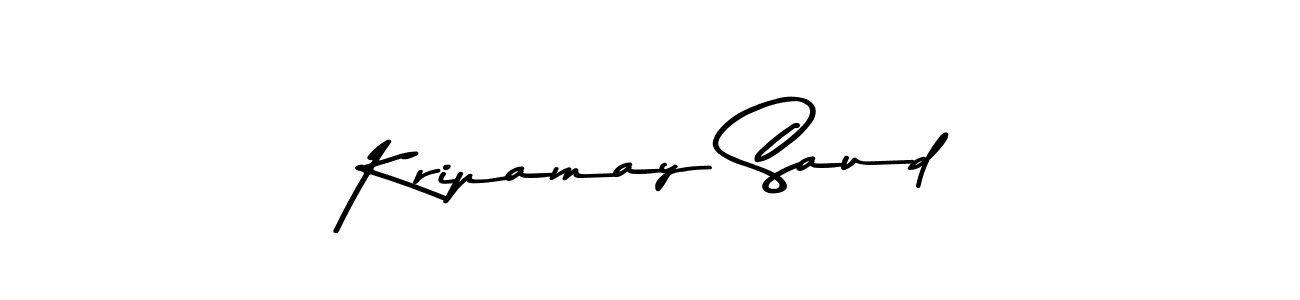 Design your own signature with our free online signature maker. With this signature software, you can create a handwritten (Asem Kandis PERSONAL USE) signature for name Kripamay Saud. Kripamay Saud signature style 9 images and pictures png