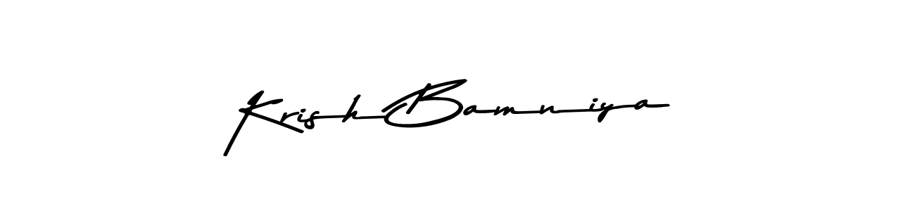 Krish Bamniya stylish signature style. Best Handwritten Sign (Asem Kandis PERSONAL USE) for my name. Handwritten Signature Collection Ideas for my name Krish Bamniya. Krish Bamniya signature style 9 images and pictures png