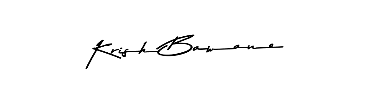 How to make Krish Bawane name signature. Use Asem Kandis PERSONAL USE style for creating short signs online. This is the latest handwritten sign. Krish Bawane signature style 9 images and pictures png