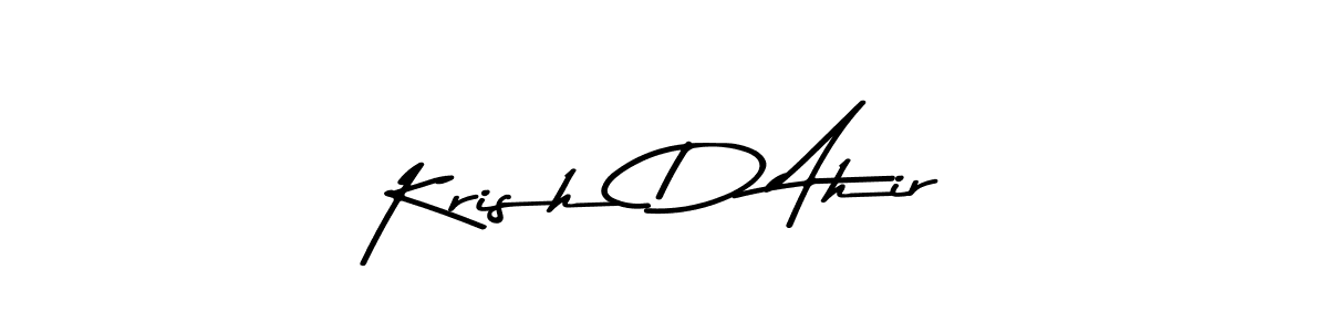 Also You can easily find your signature by using the search form. We will create Krish D Ahir name handwritten signature images for you free of cost using Asem Kandis PERSONAL USE sign style. Krish D Ahir signature style 9 images and pictures png