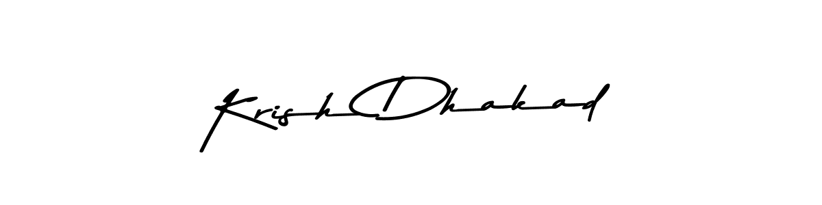 Asem Kandis PERSONAL USE is a professional signature style that is perfect for those who want to add a touch of class to their signature. It is also a great choice for those who want to make their signature more unique. Get Krish Dhakad name to fancy signature for free. Krish Dhakad signature style 9 images and pictures png