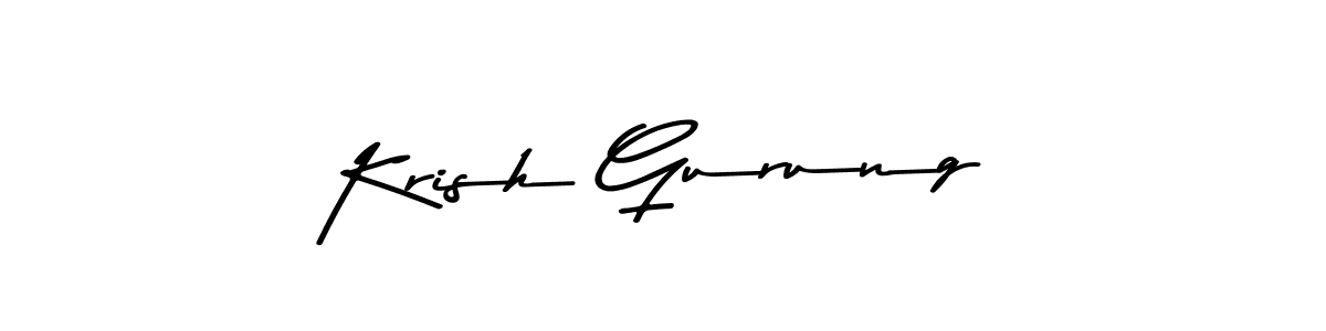 The best way (Asem Kandis PERSONAL USE) to make a short signature is to pick only two or three words in your name. The name Krish Gurung include a total of six letters. For converting this name. Krish Gurung signature style 9 images and pictures png