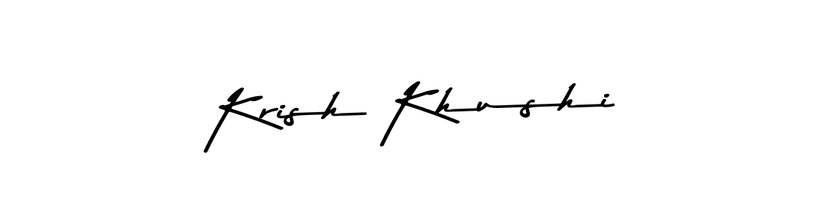 This is the best signature style for the Krish Khushi name. Also you like these signature font (Asem Kandis PERSONAL USE). Mix name signature. Krish Khushi signature style 9 images and pictures png