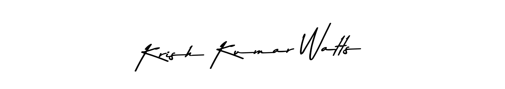 Asem Kandis PERSONAL USE is a professional signature style that is perfect for those who want to add a touch of class to their signature. It is also a great choice for those who want to make their signature more unique. Get Krish Kumar Watts name to fancy signature for free. Krish Kumar Watts signature style 9 images and pictures png
