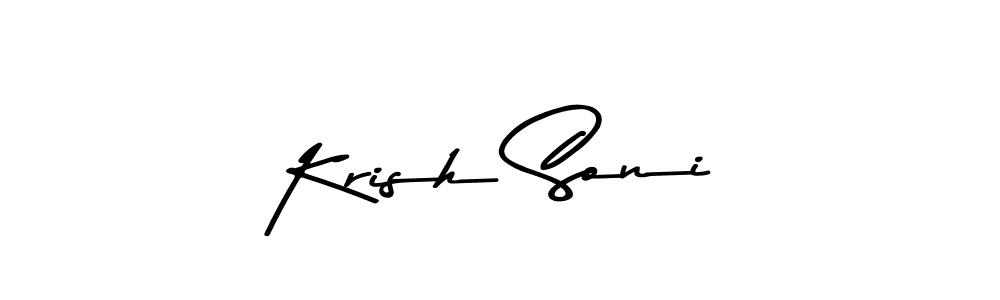 Design your own signature with our free online signature maker. With this signature software, you can create a handwritten (Asem Kandis PERSONAL USE) signature for name Krish Soni. Krish Soni signature style 9 images and pictures png