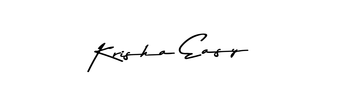 How to make Krisha Easy name signature. Use Asem Kandis PERSONAL USE style for creating short signs online. This is the latest handwritten sign. Krisha Easy signature style 9 images and pictures png