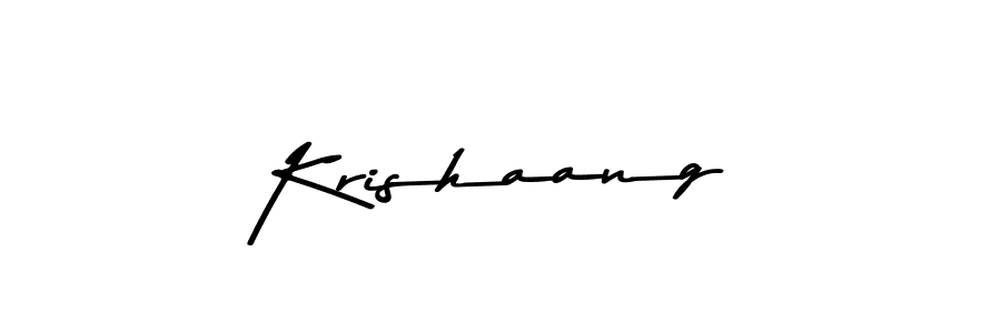 How to make Krishaang name signature. Use Asem Kandis PERSONAL USE style for creating short signs online. This is the latest handwritten sign. Krishaang signature style 9 images and pictures png