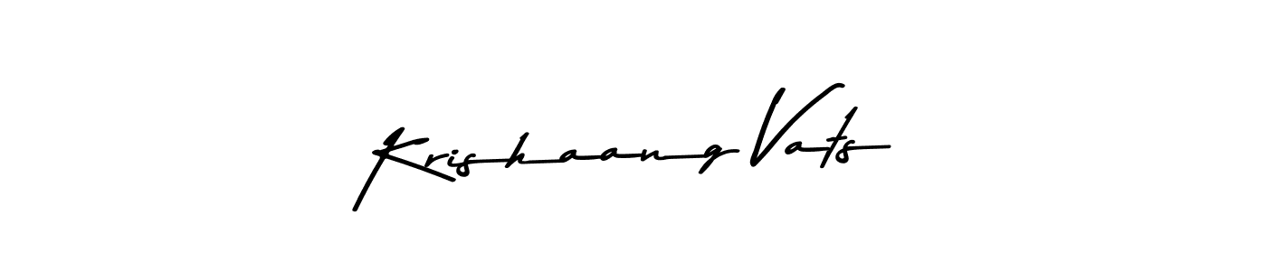 How to make Krishaang Vats name signature. Use Asem Kandis PERSONAL USE style for creating short signs online. This is the latest handwritten sign. Krishaang Vats signature style 9 images and pictures png