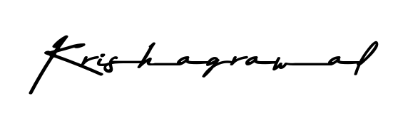 Achieve flawless digital penmanship with Krishagrawal name in Asem Kandis PERSONAL USE font. The perfect tool for creating online signatures. Krishagrawal signature style 9 images and pictures png