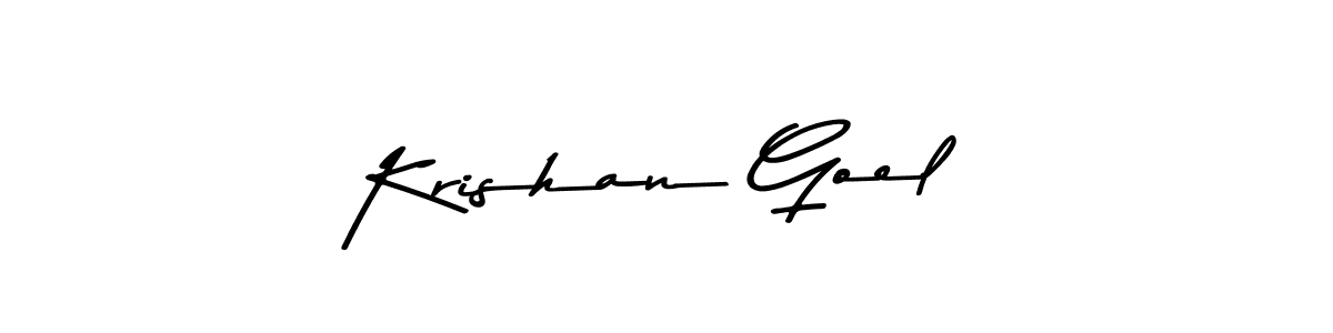 Design your own signature with our free online signature maker. With this signature software, you can create a handwritten (Asem Kandis PERSONAL USE) signature for name Krishan Goel. Krishan Goel signature style 9 images and pictures png