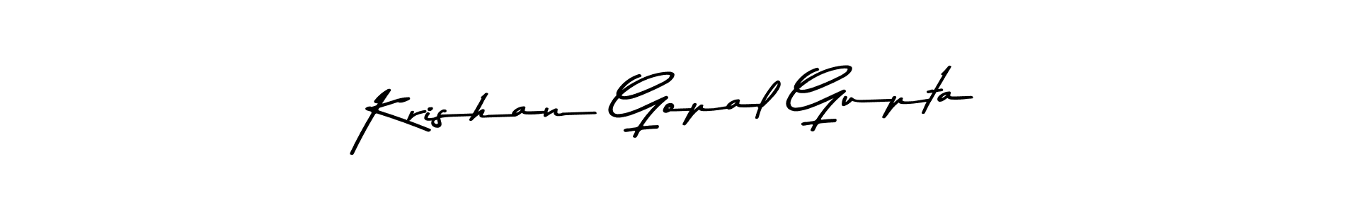 How to make Krishan Gopal Gupta name signature. Use Asem Kandis PERSONAL USE style for creating short signs online. This is the latest handwritten sign. Krishan Gopal Gupta signature style 9 images and pictures png