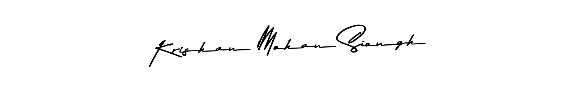 Make a beautiful signature design for name Krishan Mohan Siongh. With this signature (Asem Kandis PERSONAL USE) style, you can create a handwritten signature for free. Krishan Mohan Siongh signature style 9 images and pictures png
