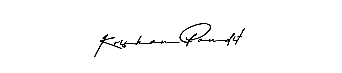 Also we have Krishan Pandit name is the best signature style. Create professional handwritten signature collection using Asem Kandis PERSONAL USE autograph style. Krishan Pandit signature style 9 images and pictures png