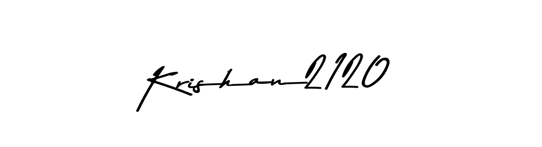 Use a signature maker to create a handwritten signature online. With this signature software, you can design (Asem Kandis PERSONAL USE) your own signature for name Krishan2120. Krishan2120 signature style 9 images and pictures png