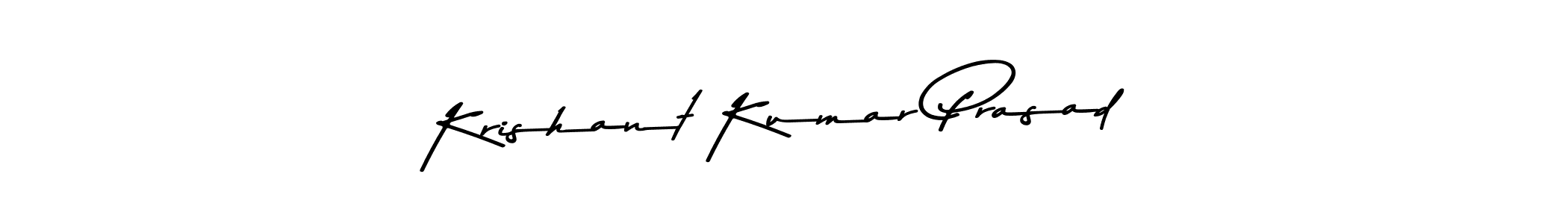 Use a signature maker to create a handwritten signature online. With this signature software, you can design (Asem Kandis PERSONAL USE) your own signature for name Krishant Kumar Prasad. Krishant Kumar Prasad signature style 9 images and pictures png