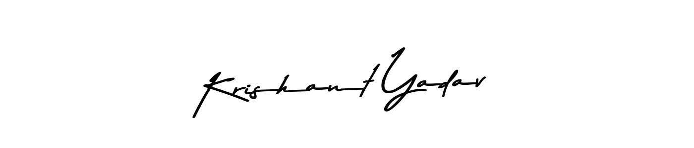 Design your own signature with our free online signature maker. With this signature software, you can create a handwritten (Asem Kandis PERSONAL USE) signature for name Krishant Yadav. Krishant Yadav signature style 9 images and pictures png