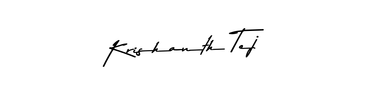 Use a signature maker to create a handwritten signature online. With this signature software, you can design (Asem Kandis PERSONAL USE) your own signature for name Krishanth Tej. Krishanth Tej signature style 9 images and pictures png