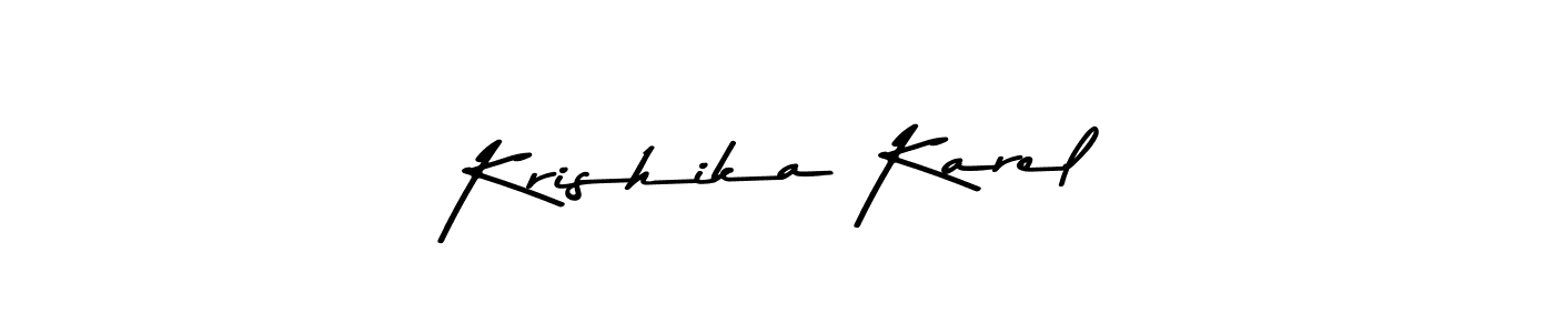 Make a short Krishika Karel signature style. Manage your documents anywhere anytime using Asem Kandis PERSONAL USE. Create and add eSignatures, submit forms, share and send files easily. Krishika Karel signature style 9 images and pictures png