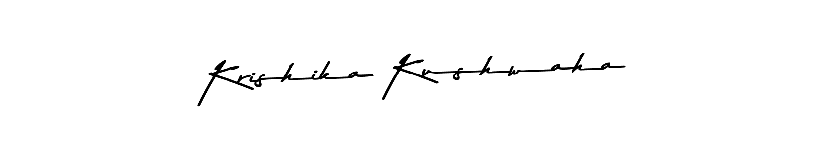 You should practise on your own different ways (Asem Kandis PERSONAL USE) to write your name (Krishika Kushwaha) in signature. don't let someone else do it for you. Krishika Kushwaha signature style 9 images and pictures png