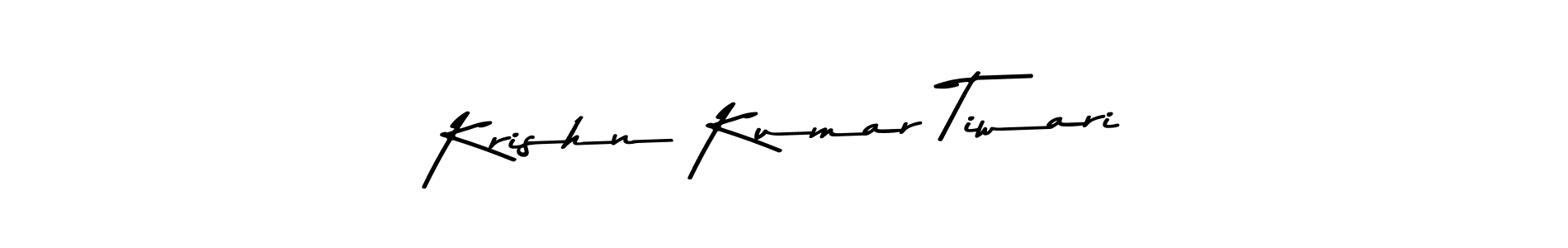 How to make Krishn Kumar Tiwari name signature. Use Asem Kandis PERSONAL USE style for creating short signs online. This is the latest handwritten sign. Krishn Kumar Tiwari signature style 9 images and pictures png