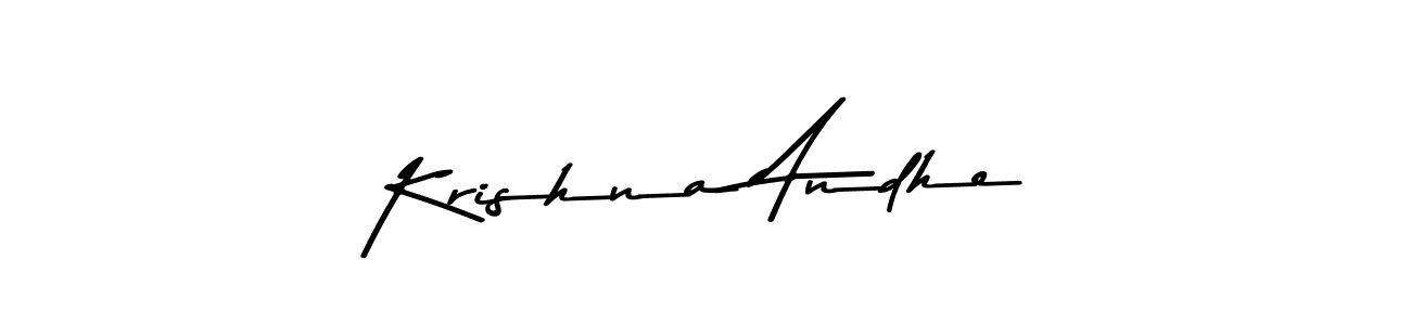 The best way (Asem Kandis PERSONAL USE) to make a short signature is to pick only two or three words in your name. The name Krishna Andhe include a total of six letters. For converting this name. Krishna Andhe signature style 9 images and pictures png