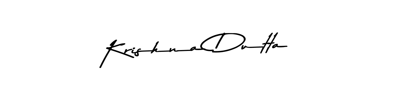 How to make Krishna Dutta name signature. Use Asem Kandis PERSONAL USE style for creating short signs online. This is the latest handwritten sign. Krishna Dutta signature style 9 images and pictures png