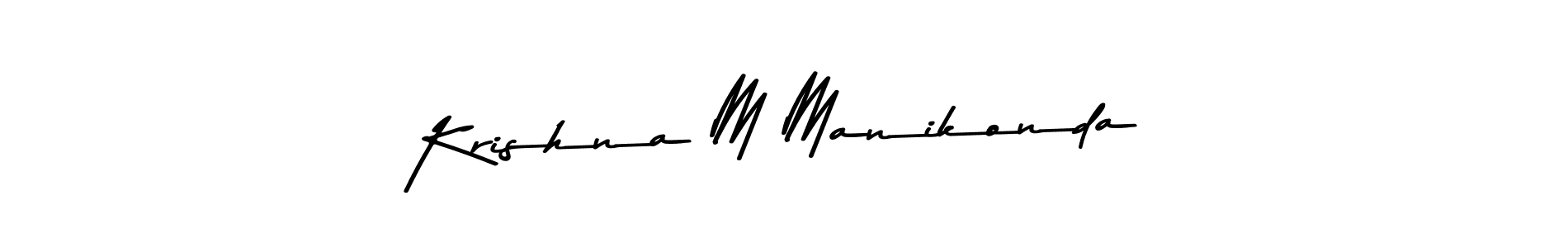Design your own signature with our free online signature maker. With this signature software, you can create a handwritten (Asem Kandis PERSONAL USE) signature for name Krishna M Manikonda. Krishna M Manikonda signature style 9 images and pictures png