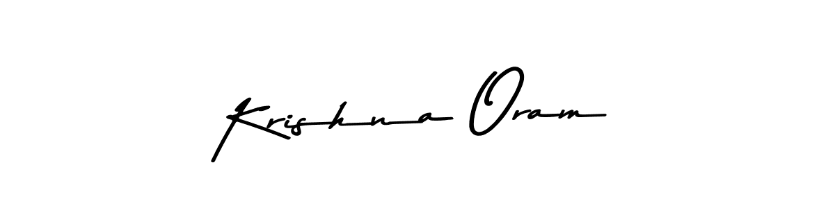 How to make Krishna Oram name signature. Use Asem Kandis PERSONAL USE style for creating short signs online. This is the latest handwritten sign. Krishna Oram signature style 9 images and pictures png