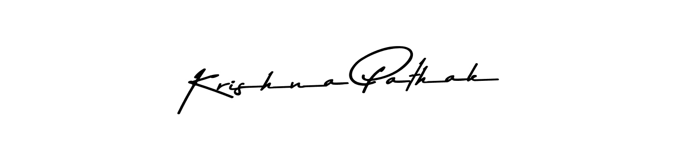 How to make Krishna Pathak name signature. Use Asem Kandis PERSONAL USE style for creating short signs online. This is the latest handwritten sign. Krishna Pathak signature style 9 images and pictures png