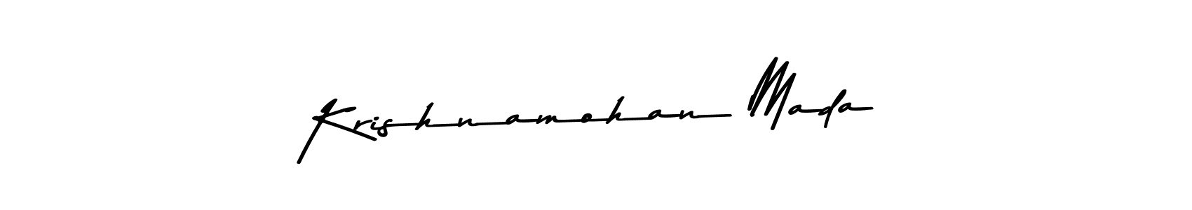 Make a beautiful signature design for name Krishnamohan Mada. Use this online signature maker to create a handwritten signature for free. Krishnamohan Mada signature style 9 images and pictures png