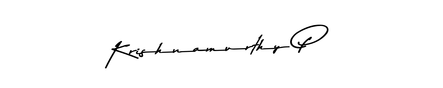 Design your own signature with our free online signature maker. With this signature software, you can create a handwritten (Asem Kandis PERSONAL USE) signature for name Krishnamurthy P. Krishnamurthy P signature style 9 images and pictures png
