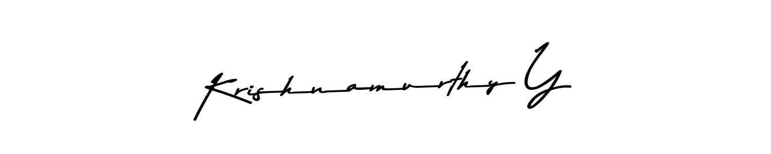 Make a beautiful signature design for name Krishnamurthy Y. With this signature (Asem Kandis PERSONAL USE) style, you can create a handwritten signature for free. Krishnamurthy Y signature style 9 images and pictures png