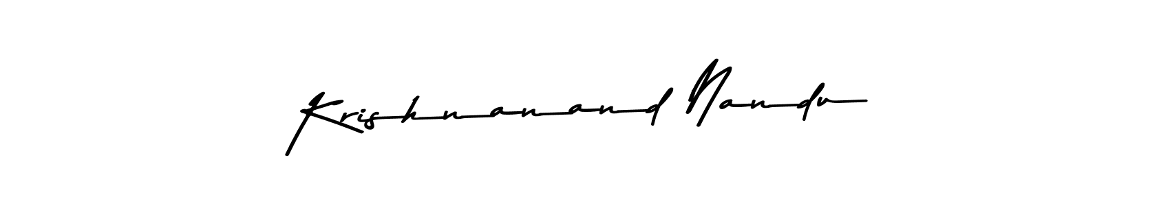 Create a beautiful signature design for name Krishnanand Nandu. With this signature (Asem Kandis PERSONAL USE) fonts, you can make a handwritten signature for free. Krishnanand Nandu signature style 9 images and pictures png