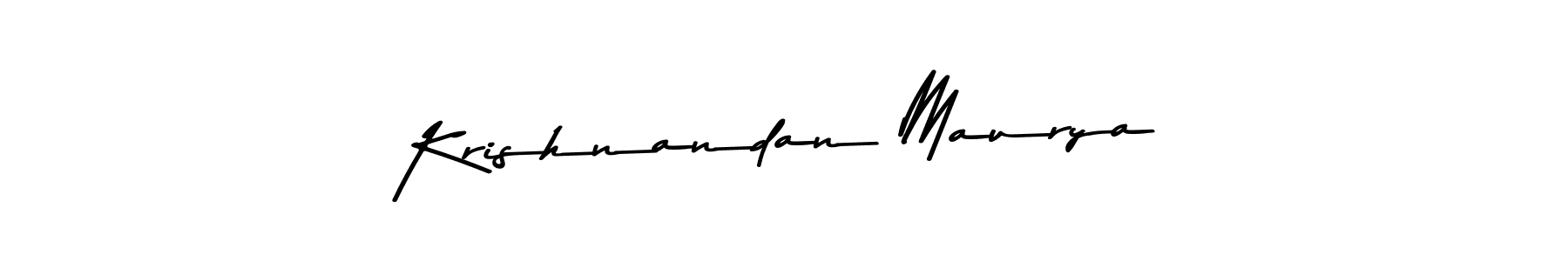 How to make Krishnandan Maurya signature? Asem Kandis PERSONAL USE is a professional autograph style. Create handwritten signature for Krishnandan Maurya name. Krishnandan Maurya signature style 9 images and pictures png