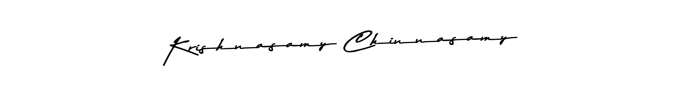 How to make Krishnasamy Chinnasamy name signature. Use Asem Kandis PERSONAL USE style for creating short signs online. This is the latest handwritten sign. Krishnasamy Chinnasamy signature style 9 images and pictures png