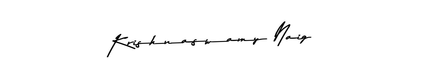 Krishnaswamy Naig stylish signature style. Best Handwritten Sign (Asem Kandis PERSONAL USE) for my name. Handwritten Signature Collection Ideas for my name Krishnaswamy Naig. Krishnaswamy Naig signature style 9 images and pictures png